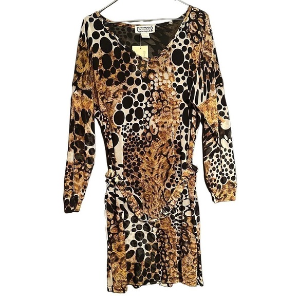 Cheetah Print Belted Tunic Dress From Flamingo Las Vegas Hotel - Picture 1 of 9